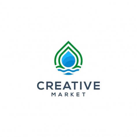 Water drop logo concept Premium Vector | Premium Vector #Freepik #vector #logo #abstract #water #design Water Logo Branding, Water Company Logo, Charity Logo Design, Save Water Poster, Landscaping Logo, Juice Logo, Water Drop Logo, Charity Logos, Plant Logos