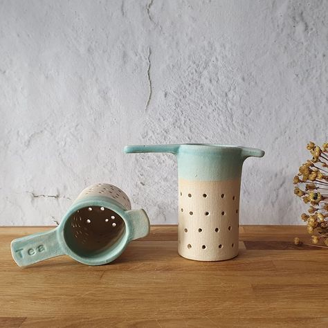 We drink a lot of tea in our house how about you? ☕ Stoneware tea infuser for loose leaf tea £12 including free UK post 🎁 #clay #ceramicart #handmadepottery #tealover #potterystudio #potterylife #handmade Pottery Tea Strainer, Tea Steeper, Tea Holder, Pottery Projects, Terracotta Plant Pots, Rustic Pottery, Hand Building, Uk Post, Earthenware Clay