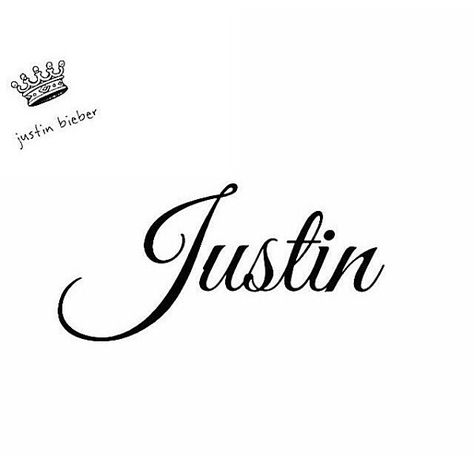 Justin ♥ Justin Name Tattoos, Justin Tattoo Name, Cursive Tattoo Letters, Kids Names Tattoo, Justin Name, Tattoo Nombres, Tattoos Cursive, Tato Nama, Justin Tattoo