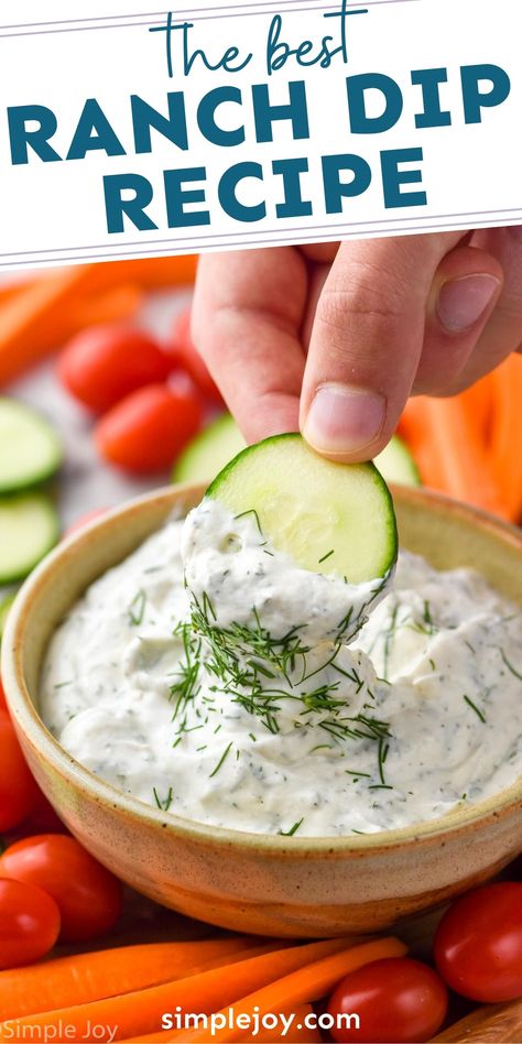 Ranch Seasoning Dip Recipes, Ranch Dip Mix Recipe, Sour Cream Ranch Dip, Ranch Powder, Homemade Ranch Dip, Ranch Dip Recipe, Vegetable Dips, Vegetable Dip, Ranch Dressing Recipe