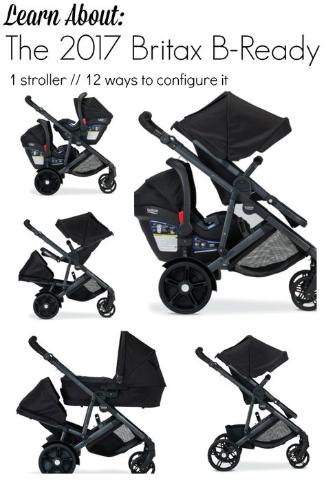 Details on the new Britax B-Ready Stroller. There are 12 ways to configure this awesome stroller. Check out photos and why we love this stroller. #britaxbready Graco Double Stroller, Infant Stroller Sims 4, Double Stroller For Baby And Toddler, Britax Stroller, Chicco Stroller, Maclaren Stroller, Bob Stroller, Best Lightweight Stroller, Graco Stroller