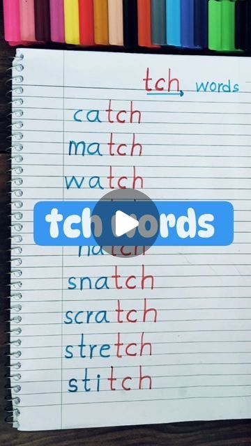 Renu Karanwal on Instagram: "tch words. tch is a trigraph.  #education #educational #english #kidsvideo #trigraph #class2" Reading Blends, Blends And Digraphs, Phonics Words, English Vocabulary Words Learning, English Vocabulary Words, Vocabulary Words, English Vocabulary, S Video, Language Arts