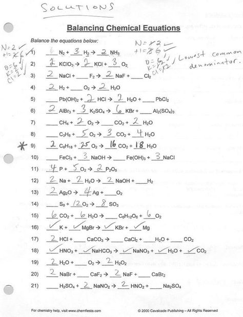 Balancing Equations Worksheets And Answers Balancing Equations Chemistry, Chemistry Homework, Balancing Chemical Equations, Equations Worksheets, Chemical Equations, Literal Equations, Notes Inspo, Balancing Equations, Chemistry Education