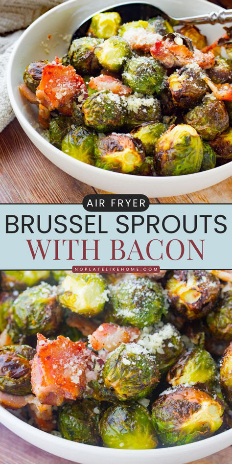 Out of Easter dinner ideas? These Air Fryer Brussel Sprouts with Bacon and Parmesan Cheese are a delicious vegetable side dish that��’s gluten-free and low-carb. Pin this Easter side dish recipe for dinner tonight! Easter Dinner Ideas Main Dishes, Green Vegetable Side Dish, Air Fryer Brussel Sprouts, Italian Easter Recipes, Brussel Sprouts With Bacon, Easter Dinner Ideas, Easter Side Dishes Recipes, Recipes With Parmesan Cheese, Easy Easter Recipes