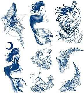 Tattoo In Spanish, Mermaid Sleeve Tattoos, Whale Shark Tattoo, Underwater Tattoo, Shark Mermaid, Mermaid Tattoo Designs, Realistic Temporary Tattoos, Shark Tattoo, Ocean Tattoos