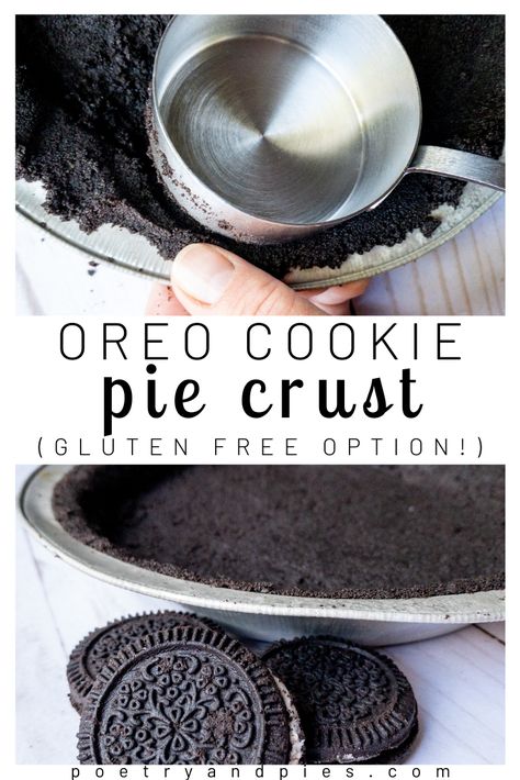 Gluten Free Oreo Pie, Gluten Free Oreo Pie Crust, Oreo Cookie Pie Crust, Gluten Free Chocolate Pie Crust, Oreo Pie Crust Recipe Desserts, Oreo Pie Crust Desserts, Chocolate Cream Pie With Oreo Crust, Gluten Free Chocolate Pie, Oreo Crust Recipe