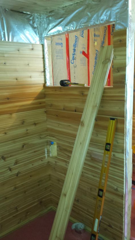 Sauna Build In Central Wisconsin Comes Off Without A Hitch | Saunatimes Build Sauna, Build Your Own Sauna, Sauna Plans, Sauna Build, Outdoor Sauna Kits, Saunas Outdoor, Cedar Tongue And Groove, Building A Sauna, Sauna Kits