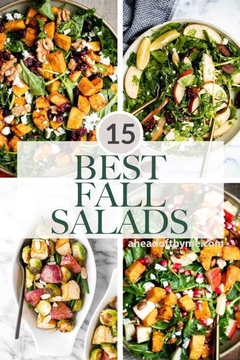 Make Ahead Fall Salad, Fall Harvest Salad Butternut Squash, Easy Tossed Salad For A Crowd, Fallsalad Recipes, Spring Mix Salad Recipes Simple, Make Ahead Vegetable Sides, Apple Salads, Butternut Squash Salad Recipes, Dinner Party Salad