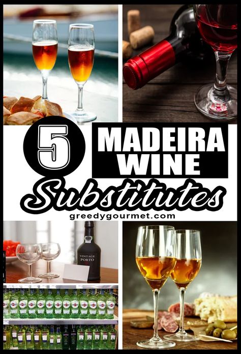 Learn all there is to know about these top 5 Madeira wine substitutes: port wine, sherry,marsala wine, vermouth and ice wine. Just pick one, it's that easy! Caramelized Onion Sandwich, Grape Brandy, Cheese Alternatives, Cooking Substitutions, Best Red Wine, Manchego Cheese, Fortified Wine, Marsala Wine, Italian Pasta Recipes