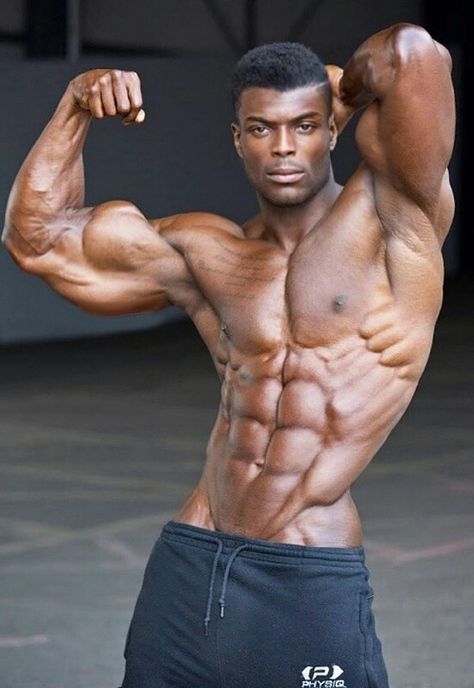 Black  & BEAUTIFUL Black God, Bodybuilders Men, Male Fitness Models, Gym Inspiration, Body Builder, Men's Muscle, Aesthetic Guys, Muscular Men, Flexing