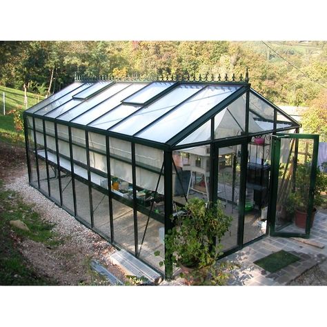 Little Cottage Company Colonial Gable Greenhouse 12-ft L x 10-ft W x 11.25-ft H Primed Tan Greenhouse Kit in the Greenhouses department at Lowes.com Serre Diy, Victorian Greenhouses, Victorian Greenhouse, Diy Greenhouse Plans, Best Greenhouse, Hobby Greenhouse, Polycarbonate Greenhouse, Build A Greenhouse, Indoor Greenhouse