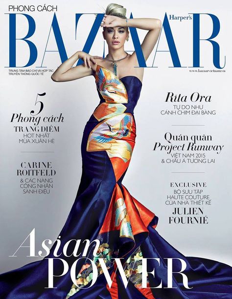 Rita Ora for Harper’s Bazaar Vietnam March 2016 | Art8amby's Blog Harpers Bazaar Covers, Best Fashion Magazines, Julien Fournié, Fashion Magazine Layout, Bazaar Magazine, Harpers Bazaar Magazine, Fashion Magazine Cover, Fashion Cover, Fashion Sketchbook