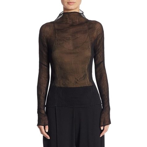 Issey Miyake Chiffon Turtleneck ($395) ❤ liked on Polyvore featuring tops, sweaters, long sleeve turtleneck top, sheer turtleneck, chiffon tops, brown sweater and sheer top Sweaters Brown, Brown Turtleneck, Sheer Long Sleeve Top, Turtle Neck Sweater, Vintage Outfit, Turtleneck Top, Brown Top, Long Sleeve Turtleneck, Turtle Neck Top