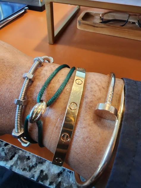 Cartier stack | Love, JUC, Trinity, Ecrou de Cartier Cartier Trinity Bracelet Men, Cartier For Men, Cartier Love Bracelet Men, Starboy Lifestyle, Cartier Mens Bracelet, Cartier Stack, Cartier Trinity Bracelet, Cartier Love Bangle, Money Necklace