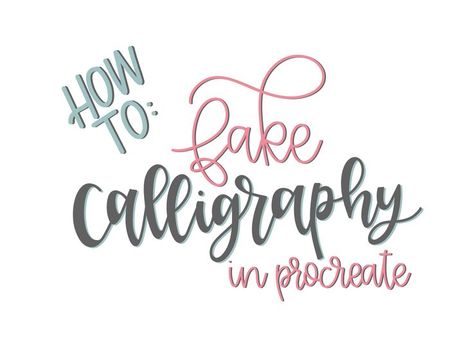 How to Fake Modern Calligraphy in Procreate - Apple Pencil and iPad Lettering Fauxligraphy Procreate Apple Pencil, Fake Calligraphy, Procreate App Tutorial, Ipad Lettering Procreate, Ipad Calligraphy, Procreate Ipad Pro, Procreate Ipad Tutorials, Faux Calligraphy, Ipad Tutorials