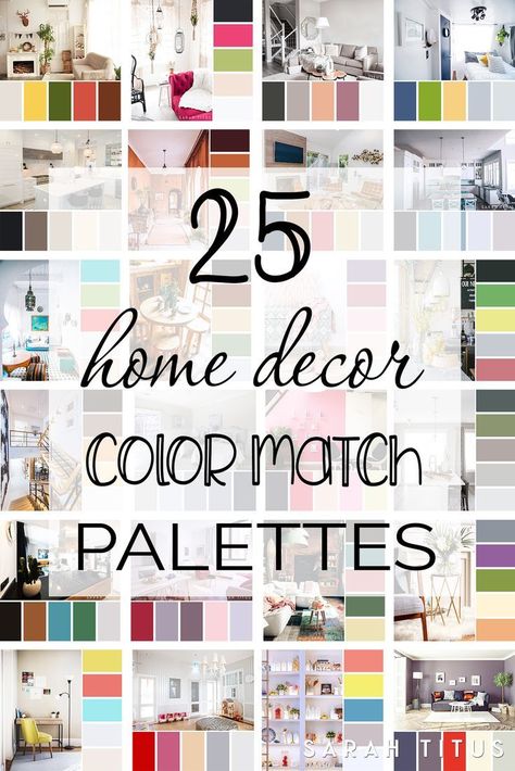 Decorating your home can be overwhelming; especially if you don't have any idea what colors play well together! Get all the inspiration you need with these beautiful 25 Home Decor Color Match Palettes. #colormatch #colorpalettes #homedecor #homepictures #homedecorating #homedecoration Summer Color Palettes, Sarah Titus, Kitchen Color Palettes, Color Palette Interior Design, Color Combinations Home, Colours That Go Together, Decor Color Palette, Decor Color Schemes, House Color Palettes