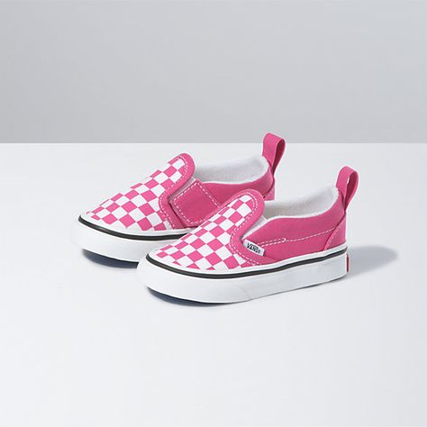 Toddler Checkerboard Slip-On V | Shop Shoes At Vans Vans Checkerboard, Vans Store, Kids Sale, Fuchsia Color, Toddler Shoes, Vans Authentic Sneaker, Vans Shoes, Shoe Shop, Walk On