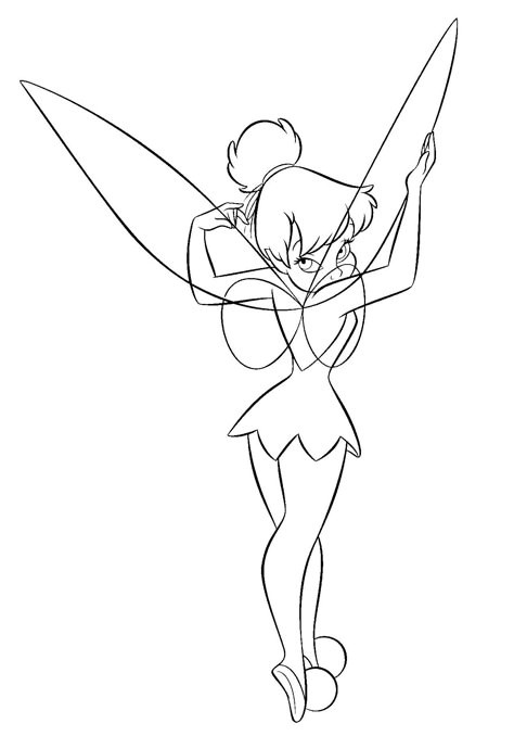 Angry Tinkerbell Tattoo, Tinkerbell Tattoo Outline, Tinkerbell Tattoo Stencil, Tinker Bell Tattoo Design, Simple Tinkerbell Tattoo, Tinkerbell Tattoo Sassy, Tinkerbell Outline, Tinkerbell Tattoo Ideas, Tinkerbell Drawing