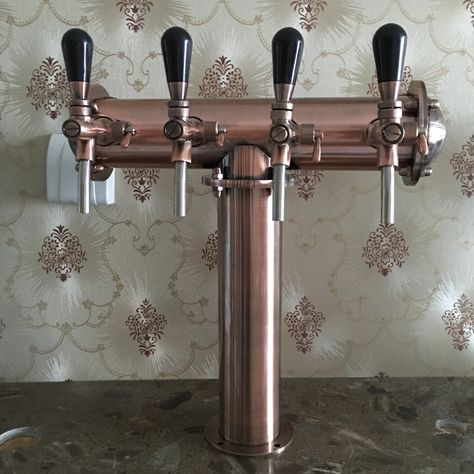 High quality T Type 4 Taps Beer Column, Bronze Color Beer Dispenser with Accessories|Bar Sets| - AliExpress Beer Tower Dispenser, Ultra Modern Furniture, Beer Tower, Bar Tap, Beer Dispenser, Bar Sets, Draft Beer, Beer Taps, Beer Bar