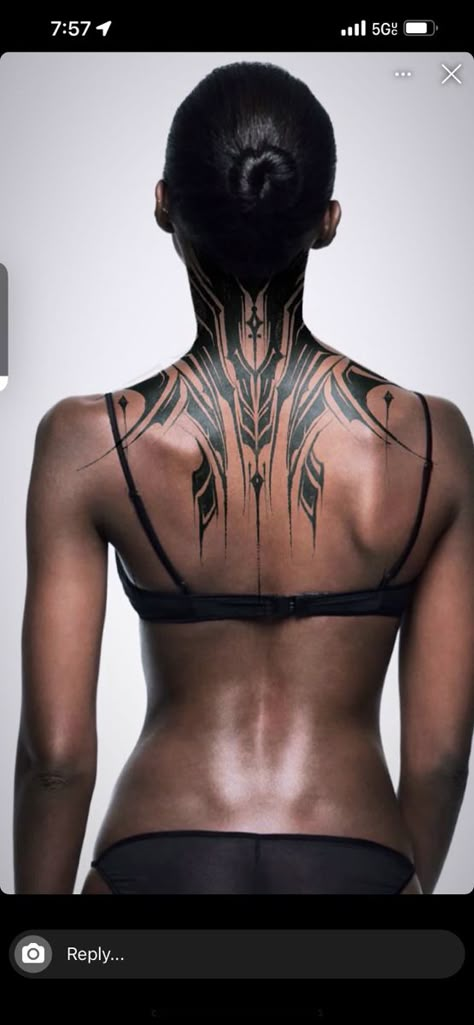 Back Tattoo Symmetrical, Blackout Back Tattoo, Mandela Back Tattoo, Warrior Back Tattoo, Spiritual Back Tattoos, Jar Tattoo, Placement Tattoo, Portland Tattoo, Female Tattoo Models