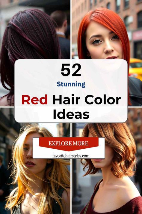 Looking to spice up your look? From bold cherry red to soft copper and fiery auburn, these stunning red hair color ideas will inspire your next salon visit! Whether you love vibrant, deep, or natural red shades, there's a perfect hue for every skin tone. Fresh Hair Color, Natural Balayage, Red Hair Color Ideas, Mushroom Brown, Red Shades, Fresh Hair, Copper Red, Red Hair Color, Pastel Shades