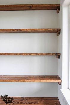 DIY Dining Room Open Shelving by The Wood Grain Cottage Dining Room Open Shelving, Diy Shelves Ideas, Diy Office Decor, Dresser Shelves, Diy Shoe Rack, Diy Dining Room, Open Closet, Diy Dining, Open Dining Room