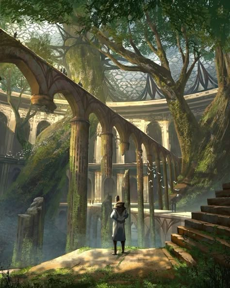 Grady Frederick, Fantasy Academy, Landscape Concept, 다크 판타지, Fantasy City, Fantasy Setting, Fantasy Places, Fantasy Art Landscapes, Fantasy Concept Art