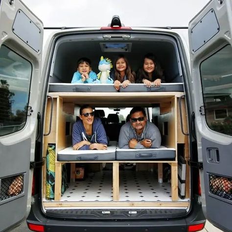 Campervan For Family Of 5, Camper Van For Family Of 5, Campervan Family Of 4, Van Life With Kids, Family Van, Ducato Camper, Caddy Van, Campervan Ideas, Campervan Conversion