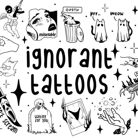 I will create awesome ignorant tattoos set Tattoo Art Drawings Sketches, Ignorant Tattoo, Ignorant Tattoos, Drawings With Meaning, Tattoos Set, Ignorant Style Tattoo, Flash Tattoo Designs, Tattoo Style Drawings, Tattoo Design Book