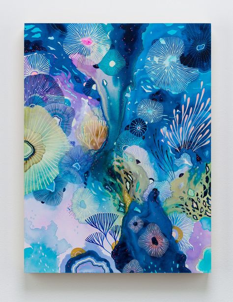 YELLENA JAMES | ANTIDOTE PRIVATE Yellena James, Creative Watercolor, Large Art Prints, Colossal Art, Prussian Blue, Inspiring Art, Alcohol Inks, Grand Art, Artist Paint