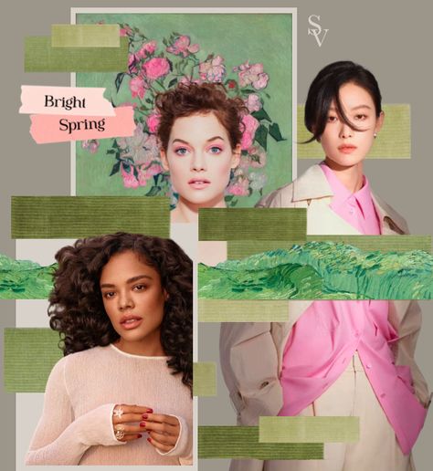 Bright Spring — Satine Vespère Bright Spring Outfits, Clear Spring Palette, Warm Spring Palette, Warm Spring Color Palette, Jane Levy, Colour Season, Style Essence, Color Seasons, Korean Hair Color