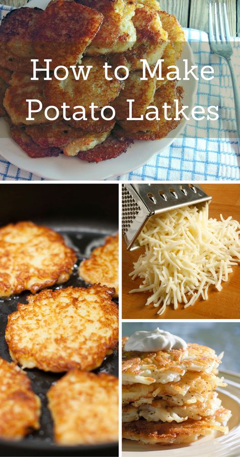 Jewish Holiday Recipes, Hanukkah Recipes, Jewish Cuisine, Jewish Foods, Potato Latkes, Hanukkah Food, Jewish Food, Passover Recipes, Potato Pancakes