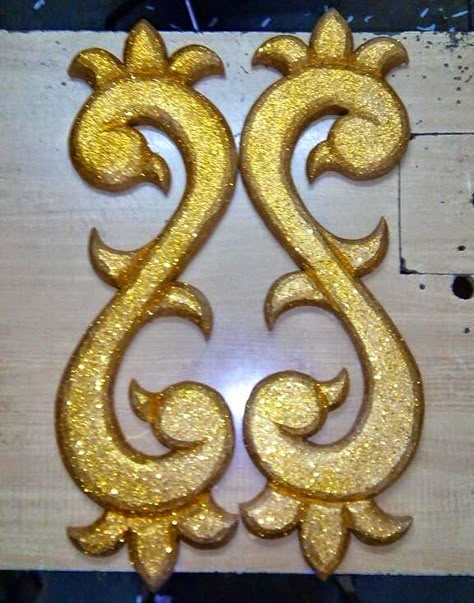 Thermocol Craft - Floral Designs - Sai Srija Arts, V.Babji, Hyderabad | Sai… Thermocol Pillar Design, Tharmokol Craft Decoration, Tharmacol Art Decoration, Tharmacol Craft, Thermocol Craft Diy, Tharmokol Art, Thermocol Design, Saraswati Pooja, Pillar Decorations