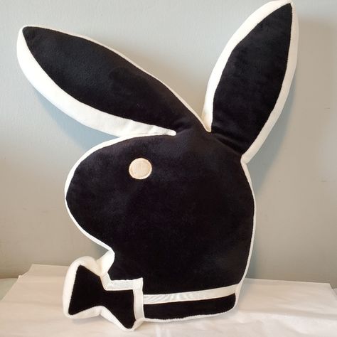 Playboy Bunny 2003 vintage 20" Plush Pillow Rain Bow, Bunny Room, Y2k Room, Diy Screen Printing, Youtuber Dr, Bow Bow, Bunny Decor, Playboy Bunny, Vintage Room