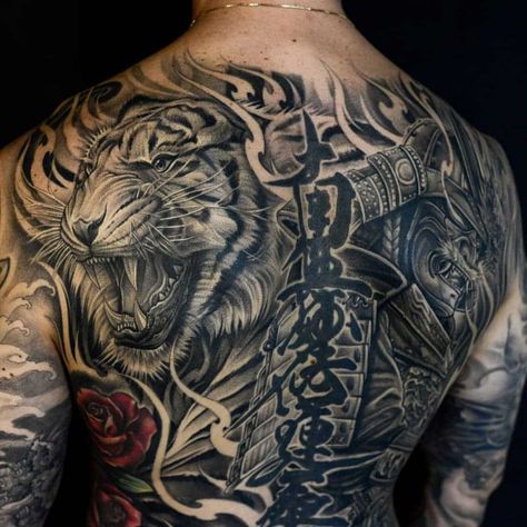 Asian Chest Tattoo Men, Back Piece Tattoo Men Design, Japanese Back Tattoos For Guys, Backpiece Tattoo Men, Backpiece Tattoo Design, Asian Tattoos Men, Asian Back Tattoo, Japanese Neck Tattoo, Japanese Chest Tattoo