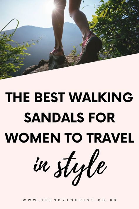 Here are the best walking sandals for women that are just as comfortable as they are stylish. #fashiontips #fashionguide #fashionblogger #fashionblog #fashion #blogger #blog #hikingshoes #hikingsandals #bestwalkingsandals #bestwalkingshoes #walkingsandalsforwomen #walkingshoesforwomen Walking Sandals Women, Best Walking Sandals, Comfortable Walking Sandals, Fashion Walk, Best Walking Shoes, Comfy Sandals, Hiking Sandals, Walking Sandals, Travel In Style