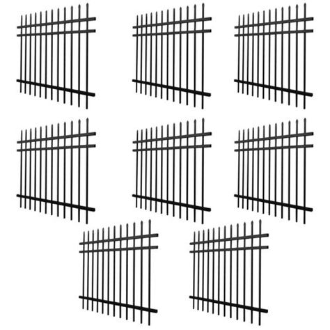 ad eBay - Find many great new & used options and get the best deals for ALEKO Garden Yard 8 Panels Steel Fence Kit 64 feet Black Straight Top Style at the best online prices at eBay! Free shipping for many products! Metal Fencing, Fencing And Gates, Security Fence, Fencing & Gates, Steel Fence, Wrought Iron Fences, Steel Gate, Yard Care, Outdoor Privacy