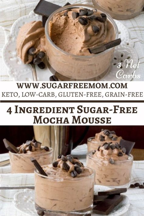 Keto Puddings, Ketovore Recipes, Keto Mocha, Keto Mousse, Culinary Desserts, Keto Pudding, Mocha Mousse, Sugar Free Baking, Sugar Free Recipes Desserts