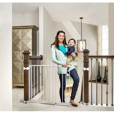 Regalo 2-In-1 Stairway and Hallway Baby Gate, White Baby Gates For Stairs, Top Of Stairs Gate, Gates For Stairs, Best Baby Gates, Safety Gates For Stairs, Baby Gate For Stairs, Box Regalo, Kids Gate, Top Of Stairs