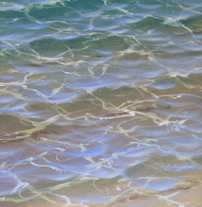 How To Paint Clear Water, How To Paint Pool Water, Painting Water Reflections, How To Paint Realistic Water, Acrylic Wash Painting, How To Paint Sand, How To Paint Water With Watercolors, Painting Water Acrylic, Water Tutorial