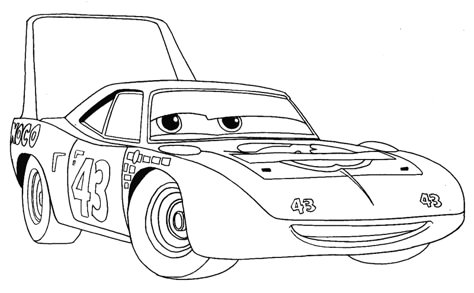 Step 8 : Drawing King from Pixar's Cars Easy Steps Lesson Mcqueen Drawing, Cars Movie Drawing, Cars Drawing Disney, The King Cars, Disney Pixar Coloring Pages, Disney Cars Coloring Pages, Pixar Cars Coloring Pages, Tow Mater Drawing Step By Step, Lightning Mcqueen Drawing