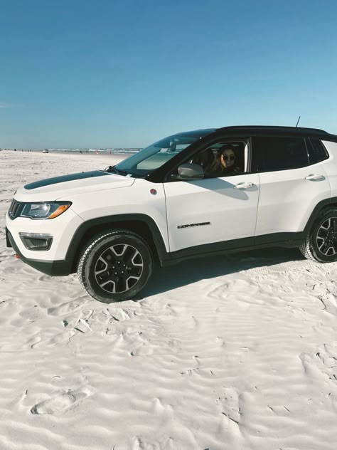 Compass Jeep, Jeep Compass Trailhawk, Jeep Compass 2022, Jeep Compass Aesthetic, Nardo Grey, White Jeep, Girly Car, Dream Cars Jeep, Car Goals