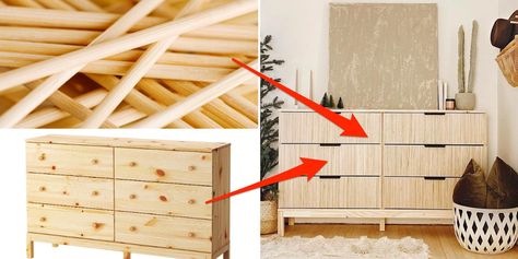 Two interior designers said the TikTok hack could result in furniture pieces that look as if they're straight out of a showroom. Ikea Dresser Makeover, Chest Of Drawers Makeover, Ikea Dresser Hack, Ikea Tarva Dresser, Ikea Malm Dresser, Ikea Dresser, Diy Dresser, Be Smart, Diy Home Furniture