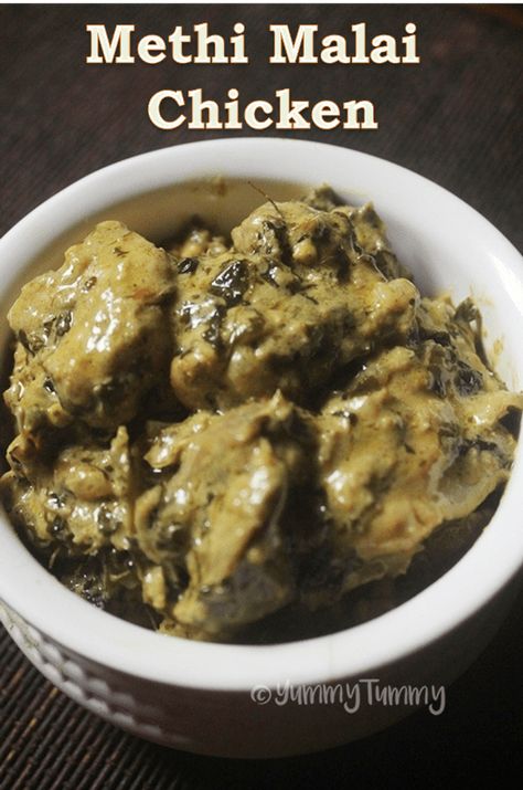 Methi Chicken, Malai Chicken, Chicken Curry Recipes, Easy Chicken Casserole Recipes, Non Veg Recipes, Indian Chicken Recipes, Chicken Recipes Easy, Indian Chicken, Indian Foods