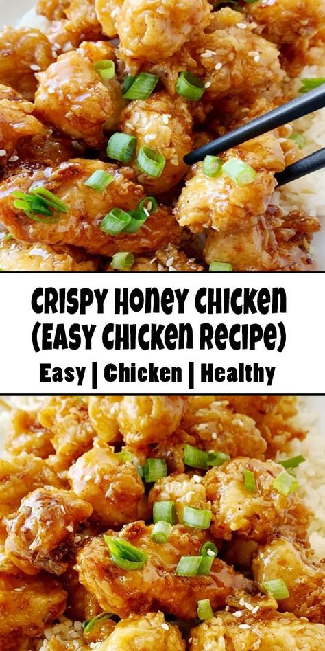 Chinese Honey Chicken, Crispy Honey Chicken, Honey Chicken Recipe, Chicken Honey, Easy Chicken Recipe, Crispy Chicken Recipes, Homemade Chinese Food, Asian Dinners, Better Than Takeout