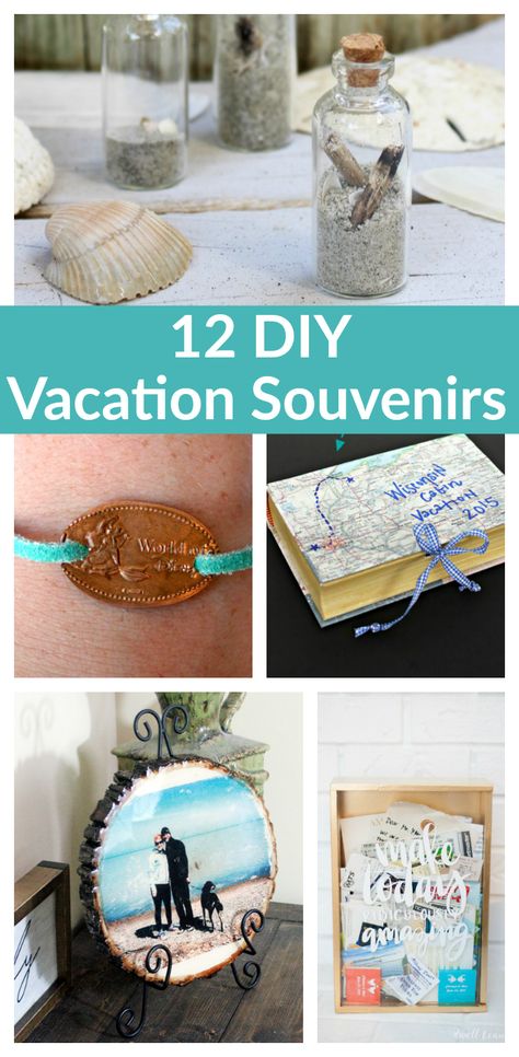 Don't settle for junk from a souvenir shop as a way to remember your vacation! Check out these creative ways to make DIY Vacation Souvenirs! They're a great way to create travel keepsakes that you'll cherish. Vacation Suviner Ideas, Diy Vacation Keepsakes, Beach Vacation Souvenirs Diy, Vacation Memory Ideas Diy, Sea Shell Keepsake Vacations, Diy Vacation Souvenirs, Diy Beach Souvenir Ideas, Crafts You Can Do While Traveling, Shell Souvenir Ideas