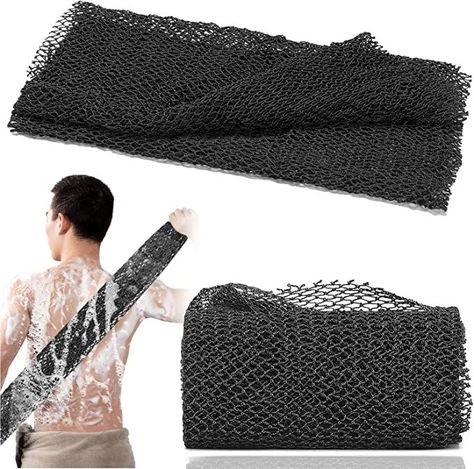 African Net Long Bath Net Sponge, Body Exfoliating Long Net Shower Body Scrubber Back Scrubber Skin Smoother,Stretch Length to 66 INCH (Black) African Sponge, Best Exfoliators, Body Exfoliating, Long Bath, Bath Sponges, Back Scrubber, Exfoliating Gloves, Shower Scrubber, Body Scrubber