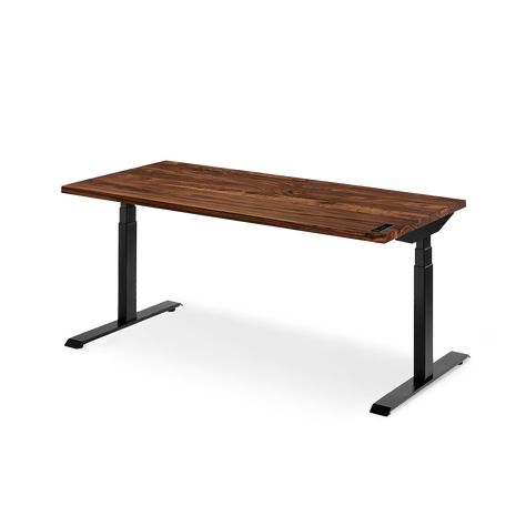 Solid Wood Standing Desk: Shop the Sway Desk | Ergonofis Snow Lodge, Desk Solutions, Desk Size, Ergonomic Desk, Desk Height, Home Office Inspiration, Adjustable Standing Desk, Walnut Desks, Sit Stand Desk