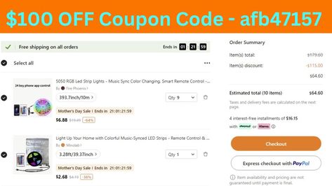 New customers can use Temu coupon code "afb47157"to save $100 coupon and 30% off on their first order. Temu Discount Codes 2024, Temu Discount Codes, Temu Coupon Codes, Temu Codes, Coupon App, Betty Cartoon, Rgb Led Strip Lights, Money Hacks, Coupon Apps