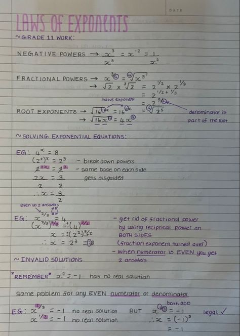 Psat Study Notes, Pretty School Notes Math, Mathematics Notes Aesthetic, High School Math Notes, Ela Notes Aesthetic, Algebra One Notes, Sat Notes Aesthetic, Math Games For High School, High School Algebra 2 Notes